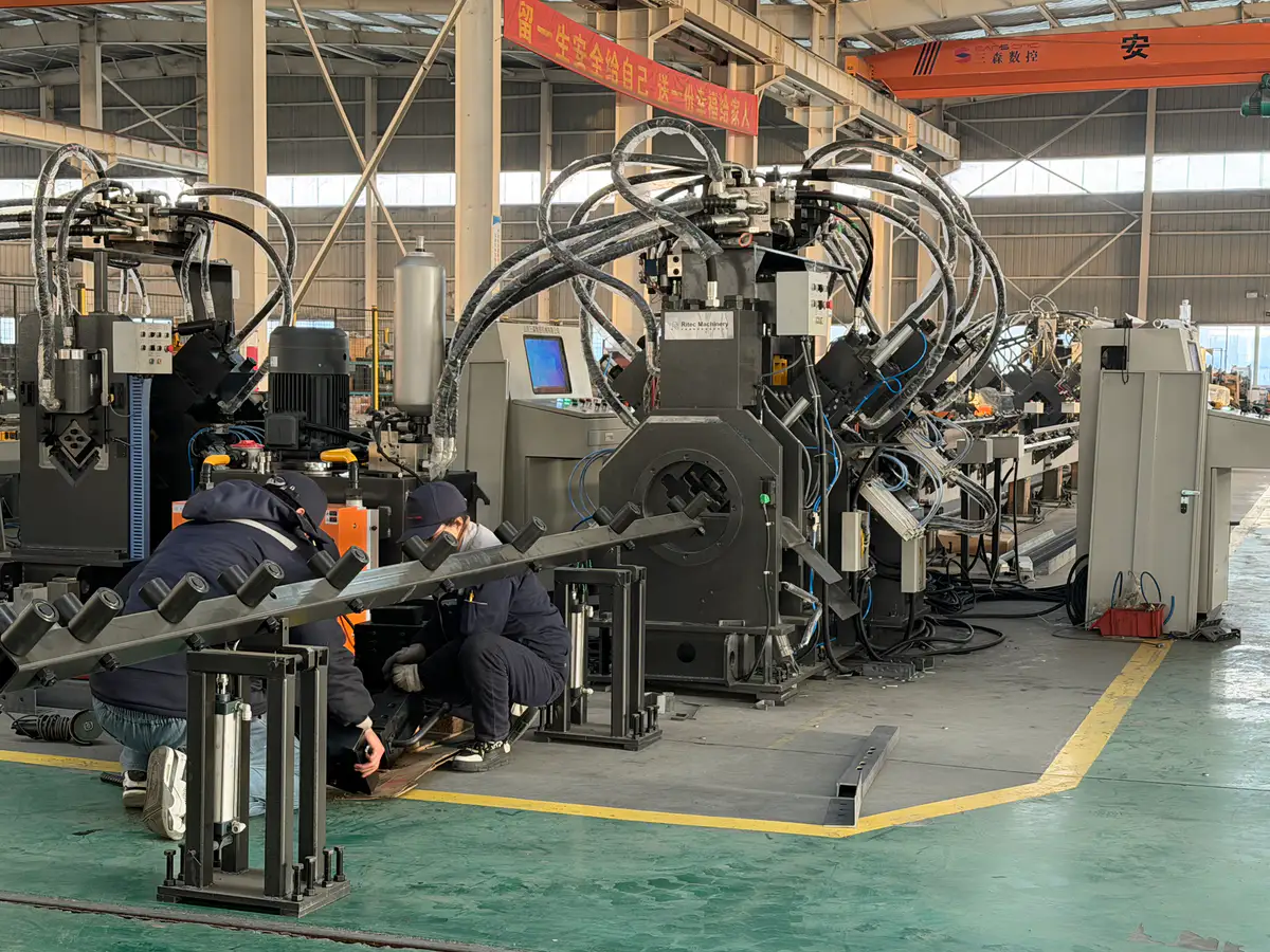 CNC angle line assembly workshop