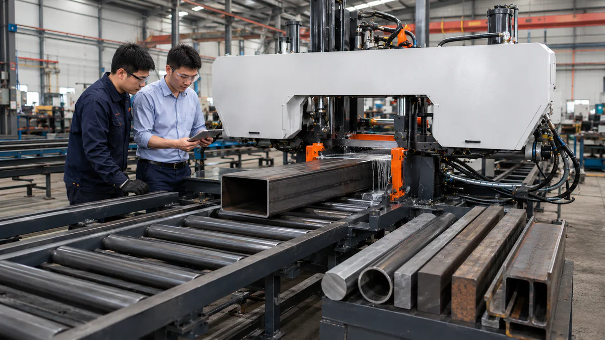 Band saw testing before delivery