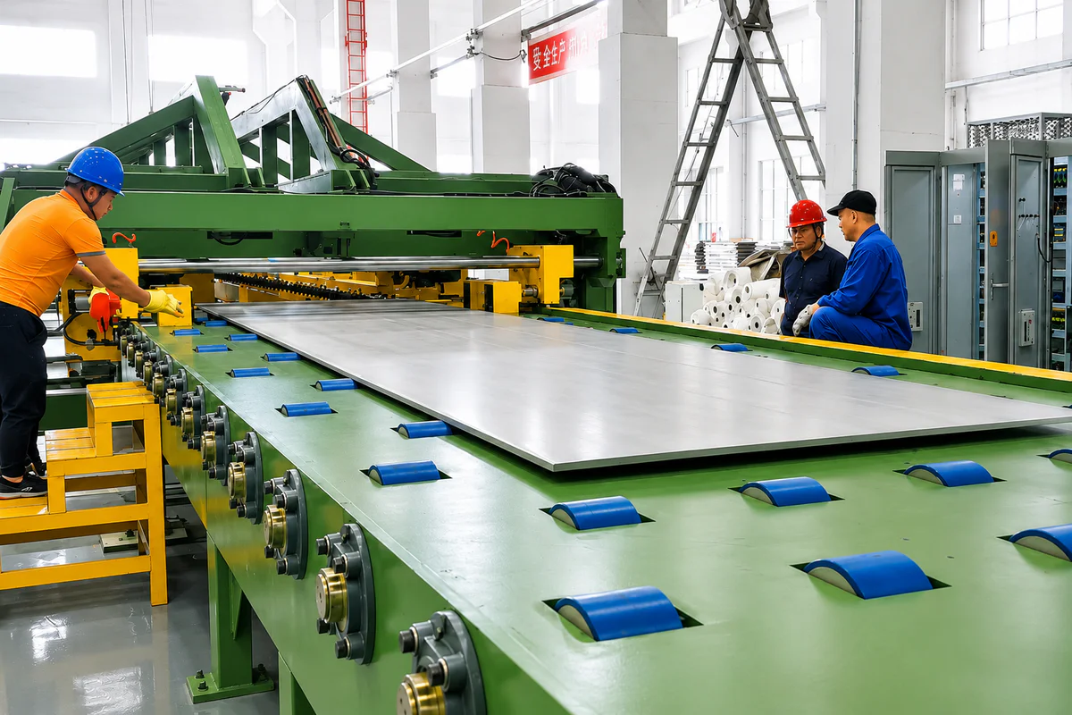 Flat sheets feeding downstream processing