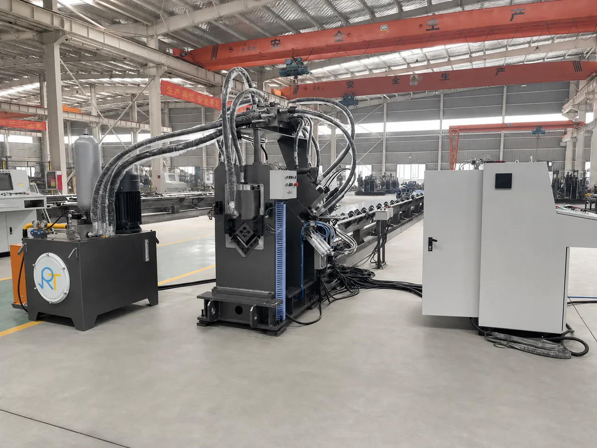 Heavy-duty CNC angle line machine structure