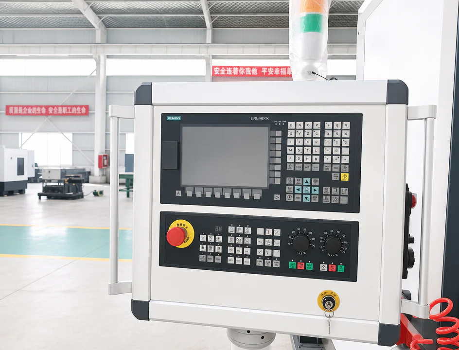 CNC control cabinet, operation panel and wiring inspection during power-on check
