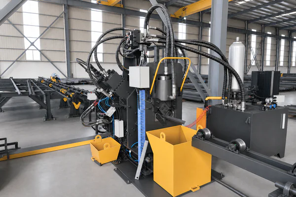 Single angle steel processing line