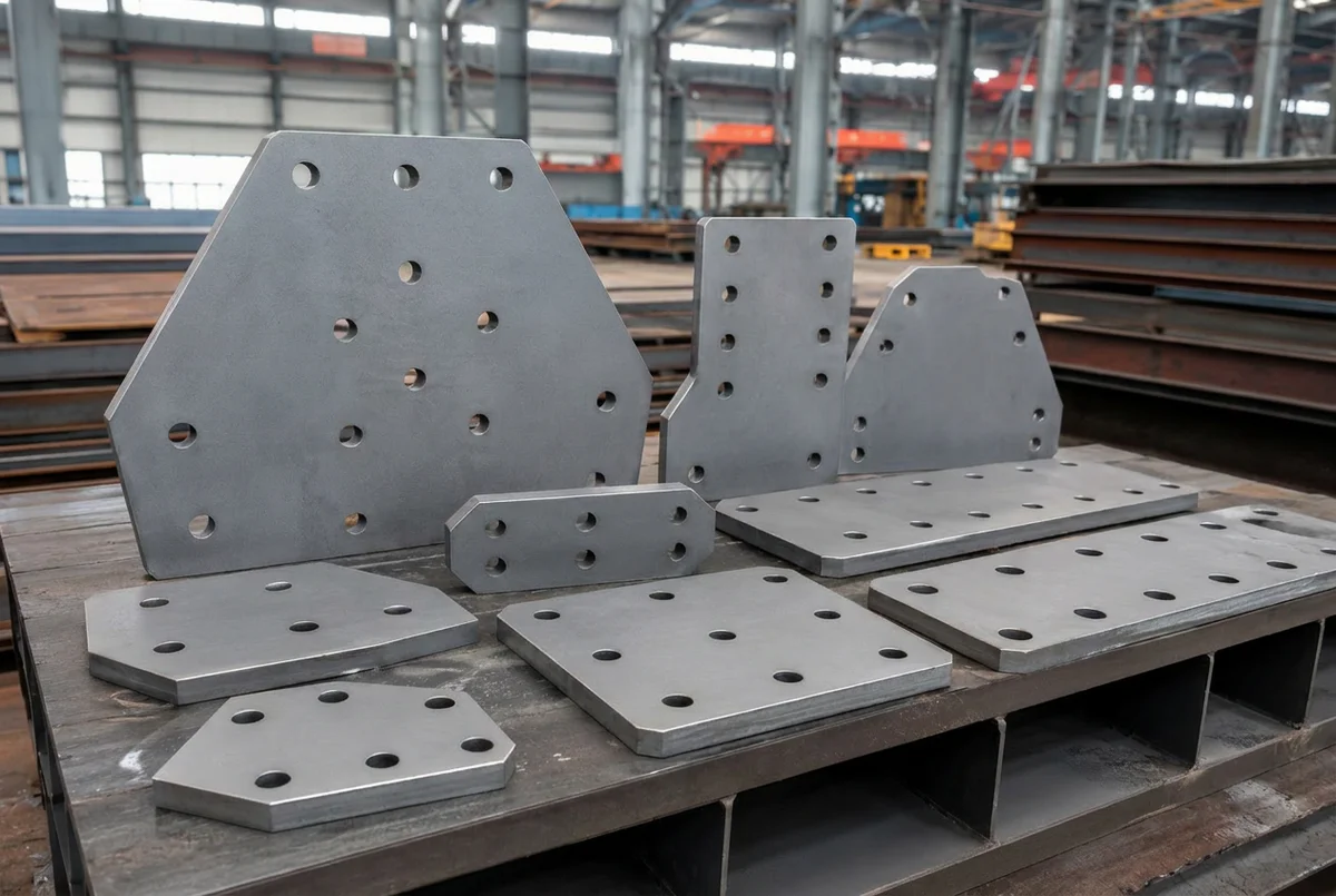 CNC drilling of steel structure connection plates
