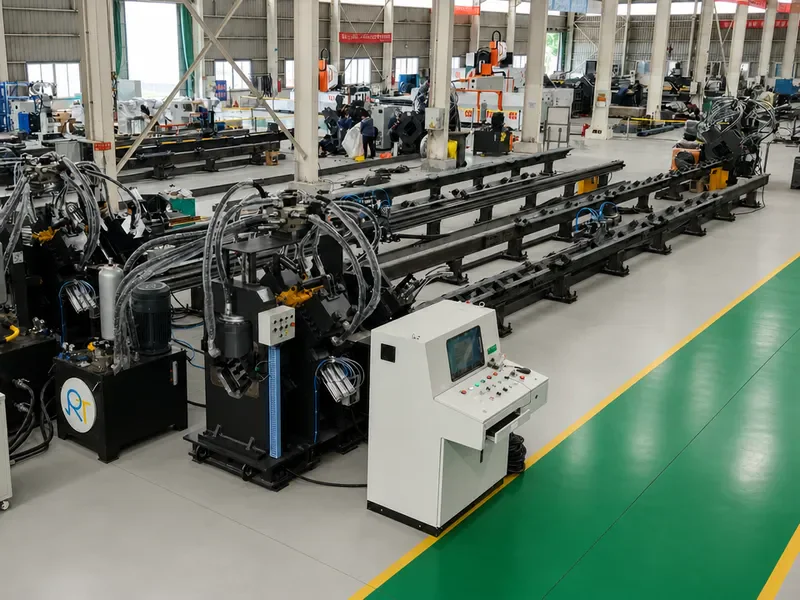 CNC angle line integrated processing system design