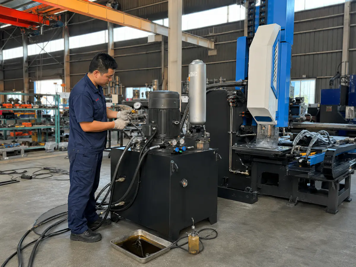 Hydraulic system maintenance support
