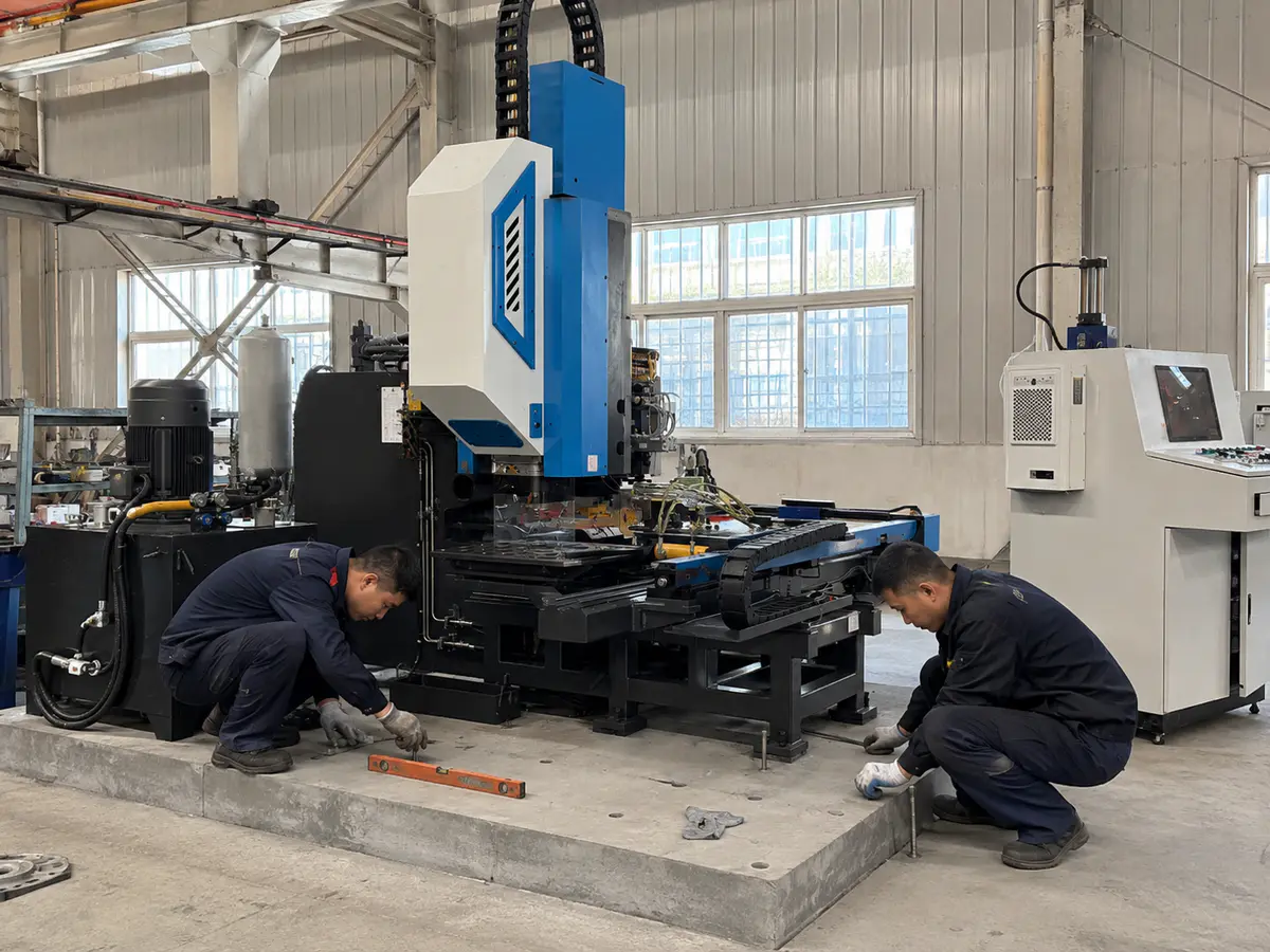 Installation guidance for the plate punching machine