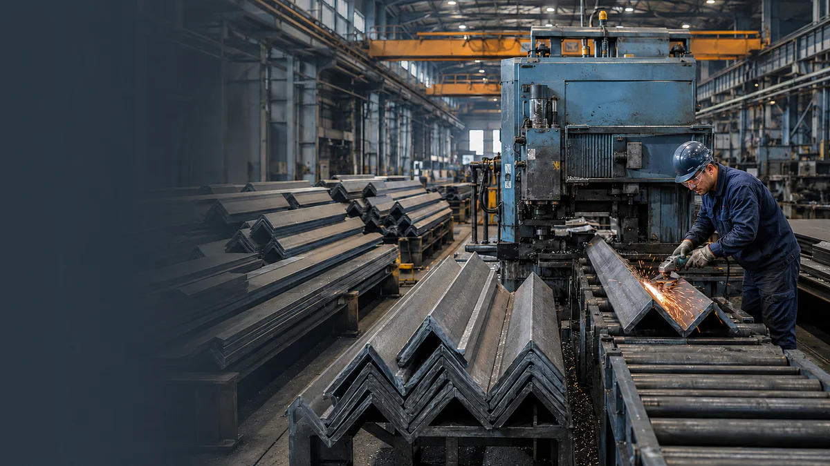 Slow planer processing of angle steel members