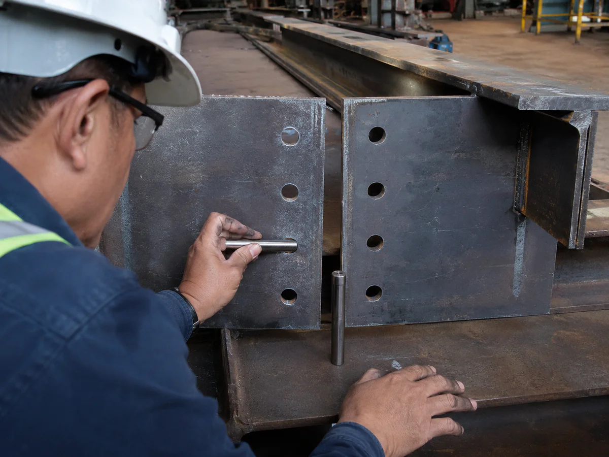 Checking hole positions against assembly