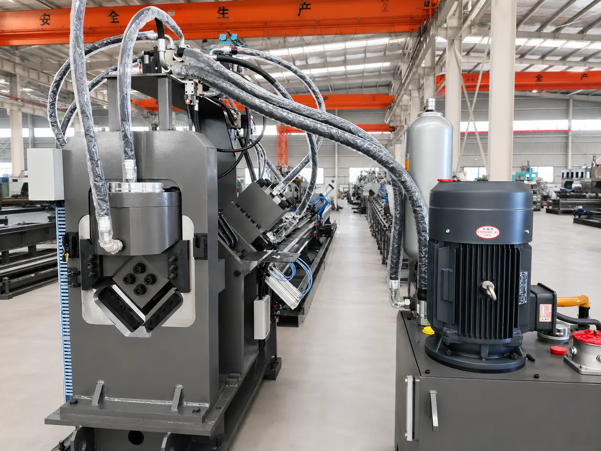 Channel steel punching line configured to match actual project requirements and batch sizes