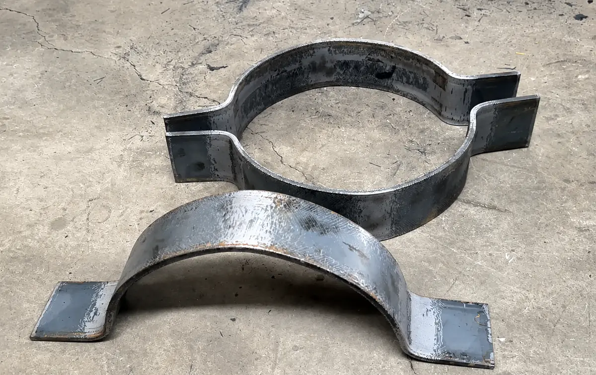 Checking finished clamp dimensions and holes