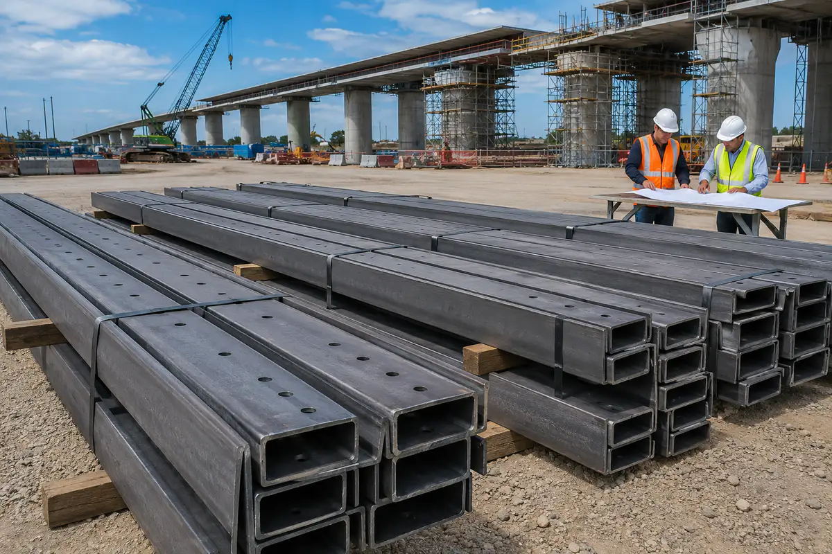 Construction and infrastructure project requiring punched channel steel