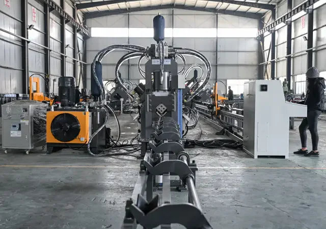 Dedicated flat steel punching line