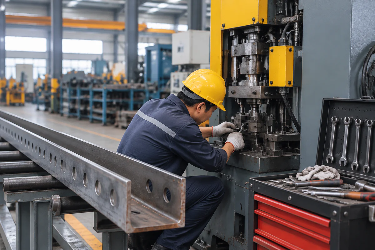 Machine maintenance and downtime in factory