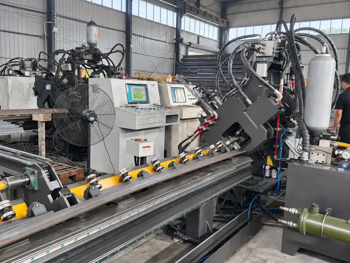 Marking station for channel steel identification