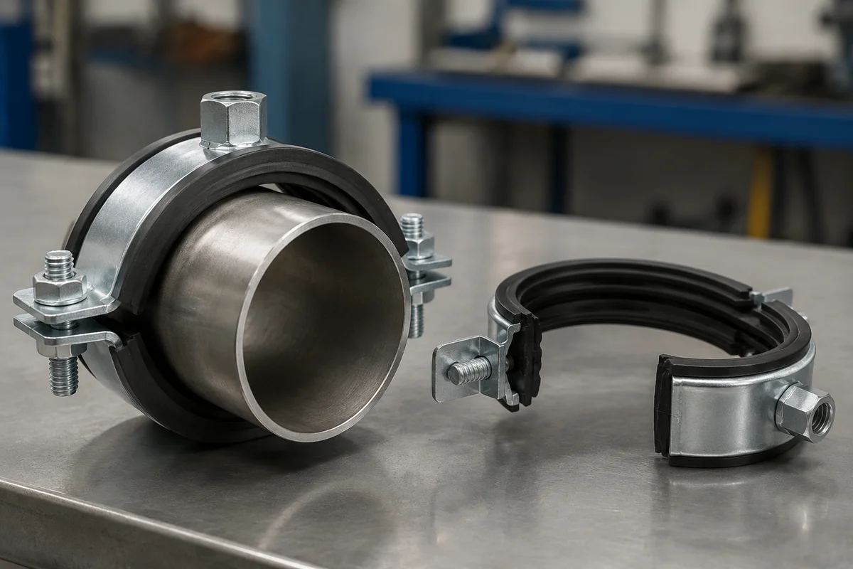 Pipe fixing clamps for installation and positioning