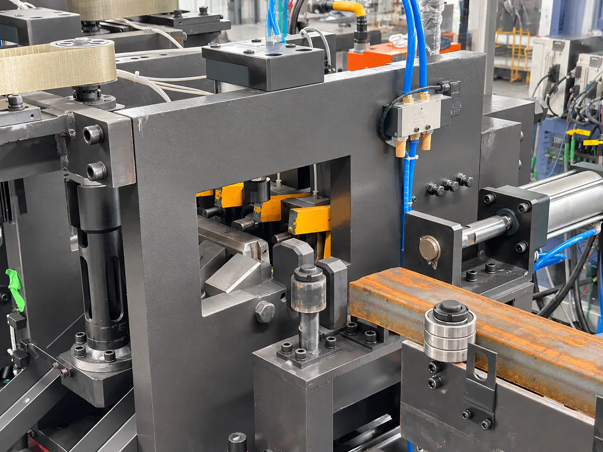 CNC punching station for channel steel processing