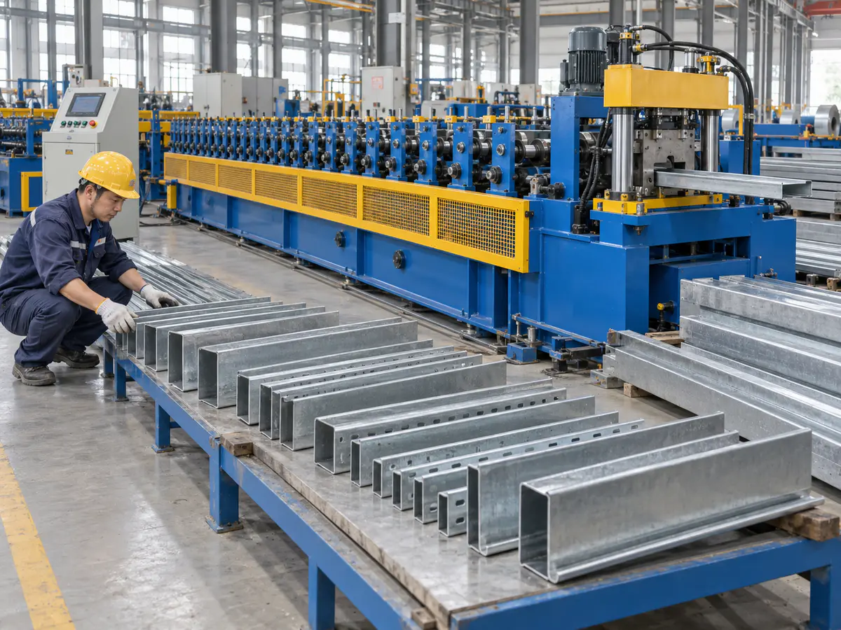 One roll forming line running multiple profile sizes