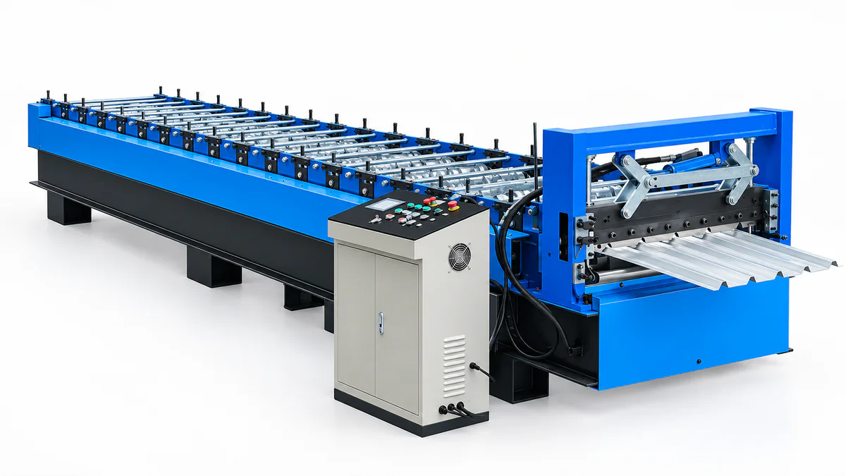 Roof and wall panel roll forming line
