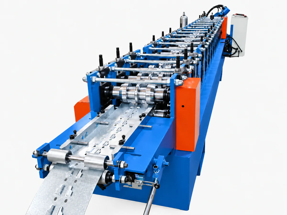 Storage rack profile roll forming line