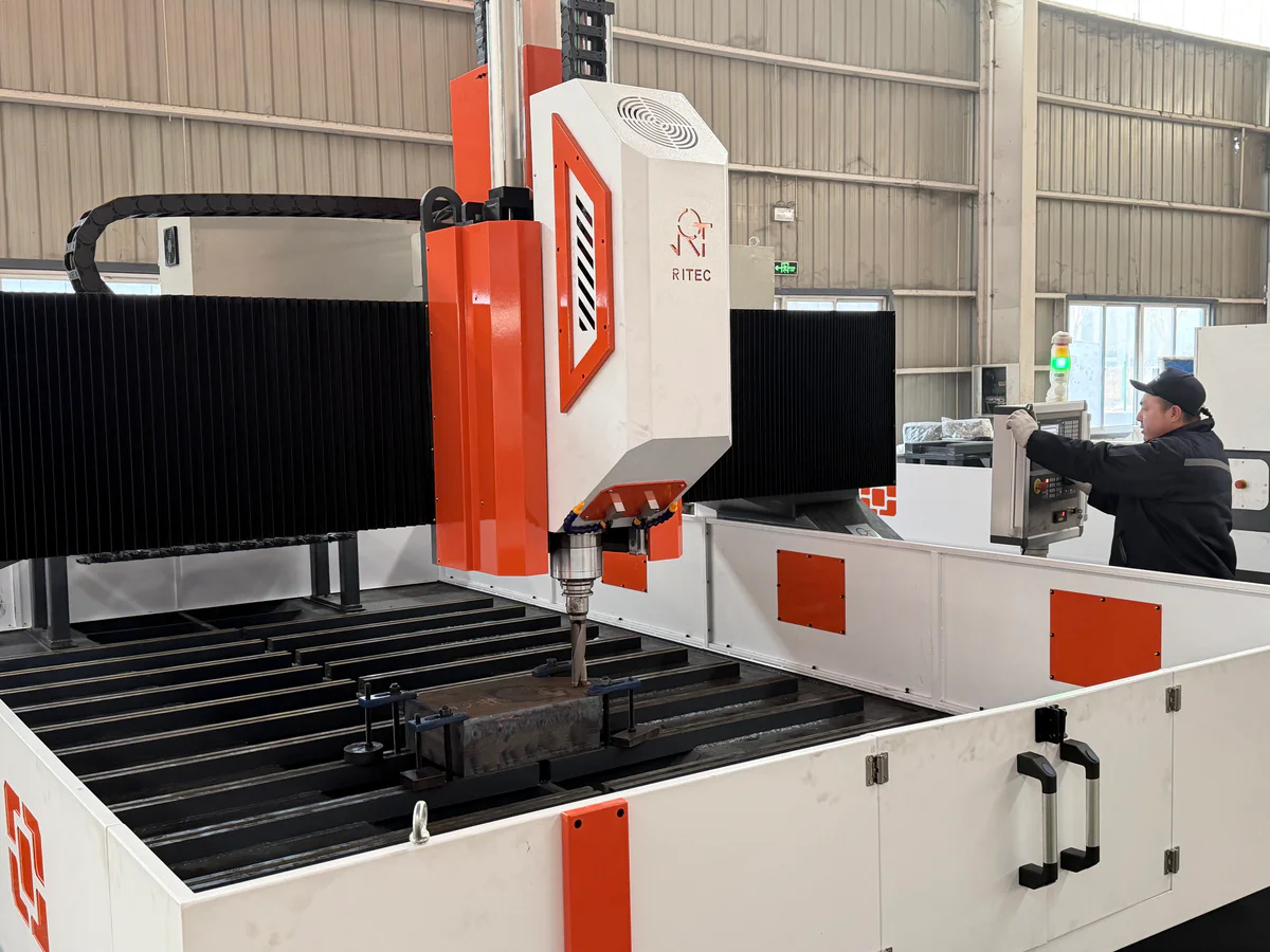Testing the machine before shipment